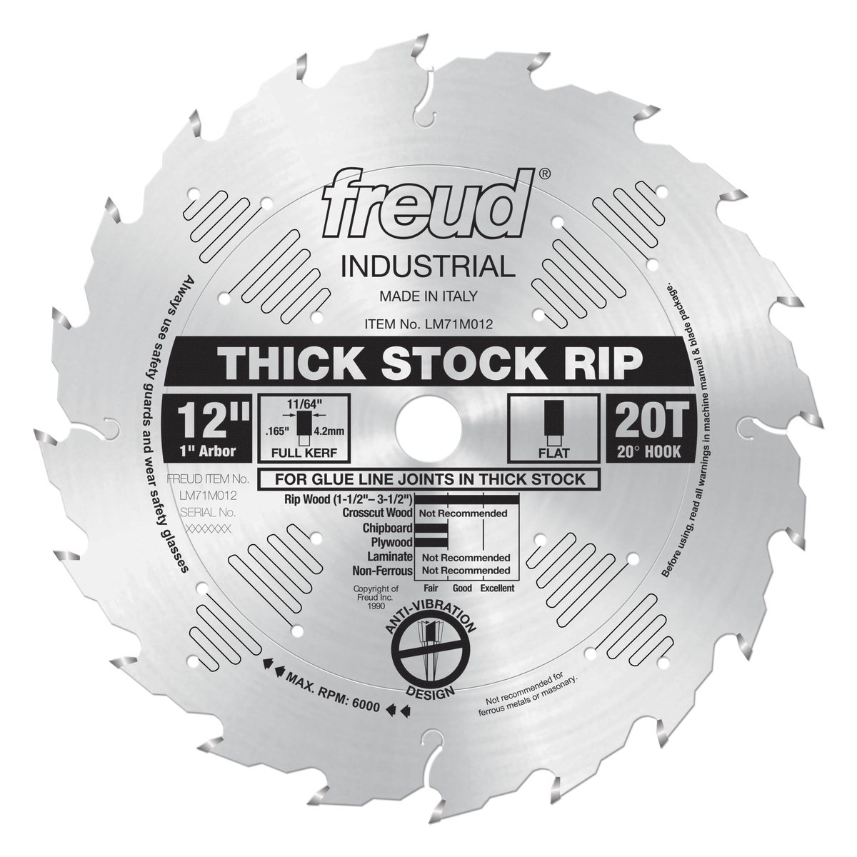 LM71M012 12" Heavy-Duty Rip Blade