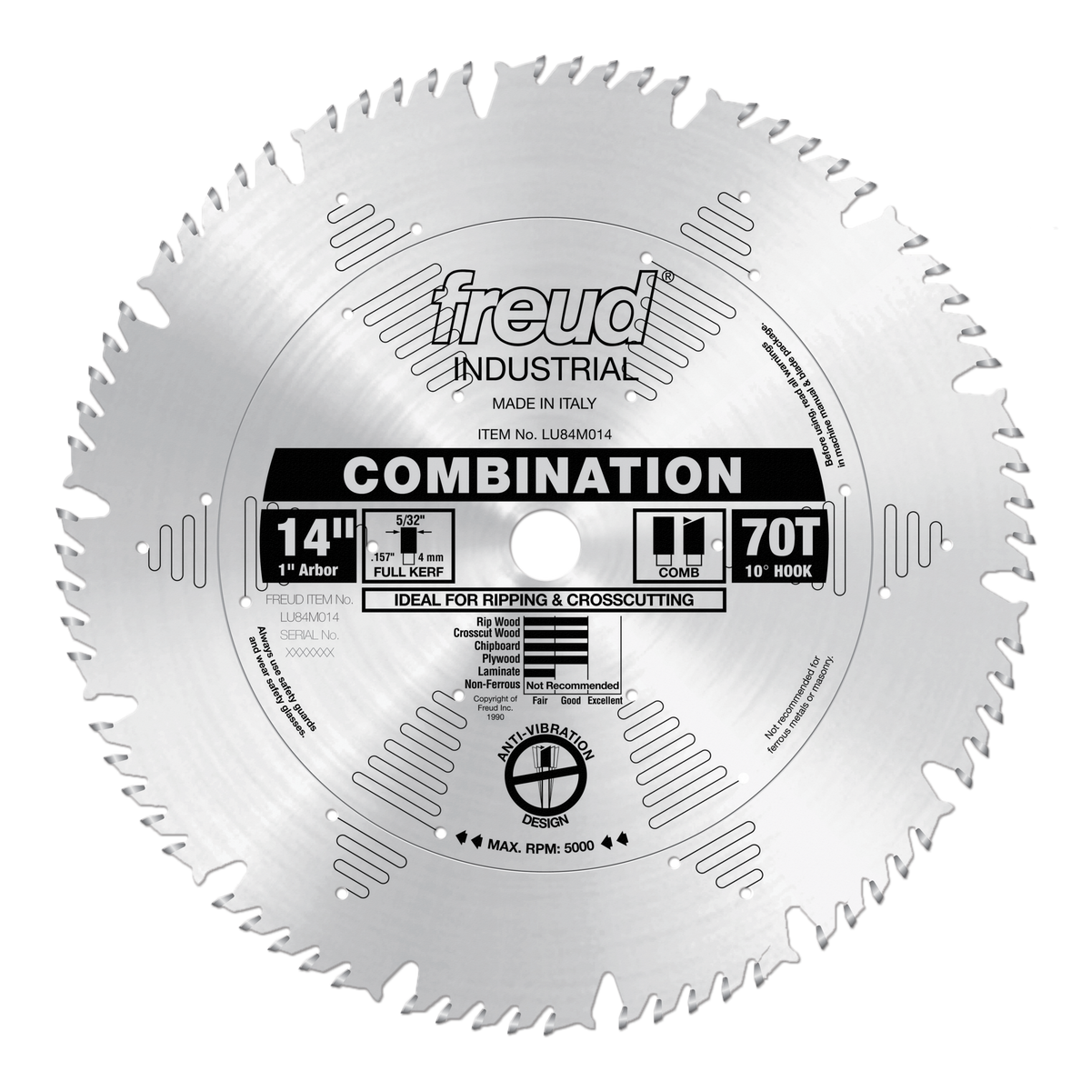 LU84M014 14" Combination Blade 70T