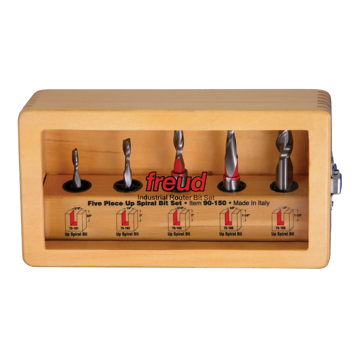 90-150   5 Piece Up Spiral Bit Set